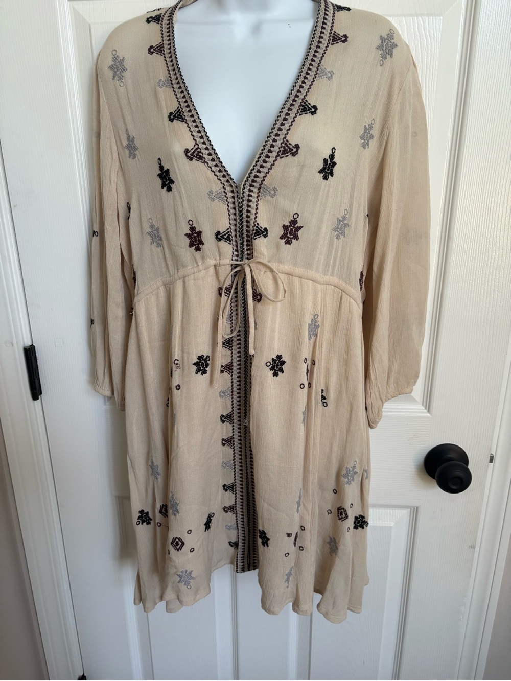 Free People Star Gazer Embroidered Peasant Dress